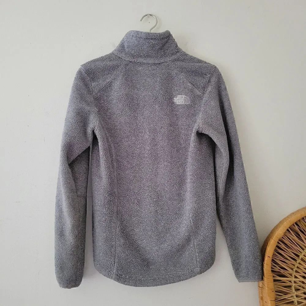 North Face Gray Zip Up Fleece Small - Picture 5 of 15
